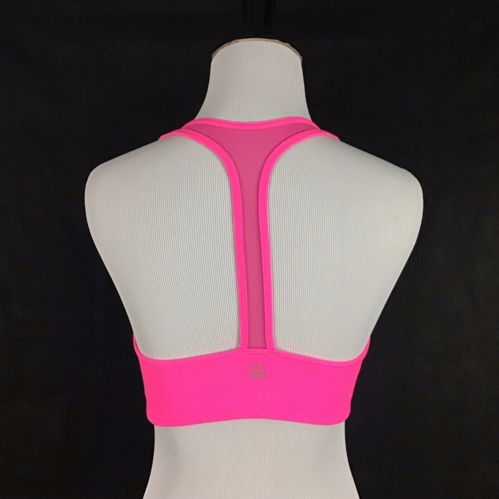 ❌SOLD❌ VSX Player Racerback Sports Bra Neon Pink - Picture 4 of 5